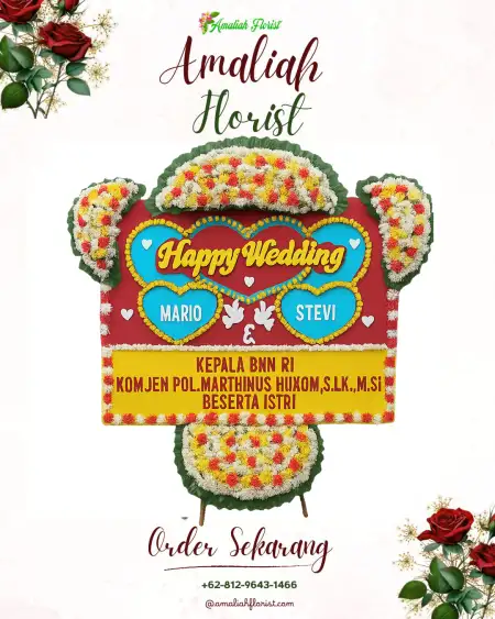 Papan Bunga Pernikahan Krocok